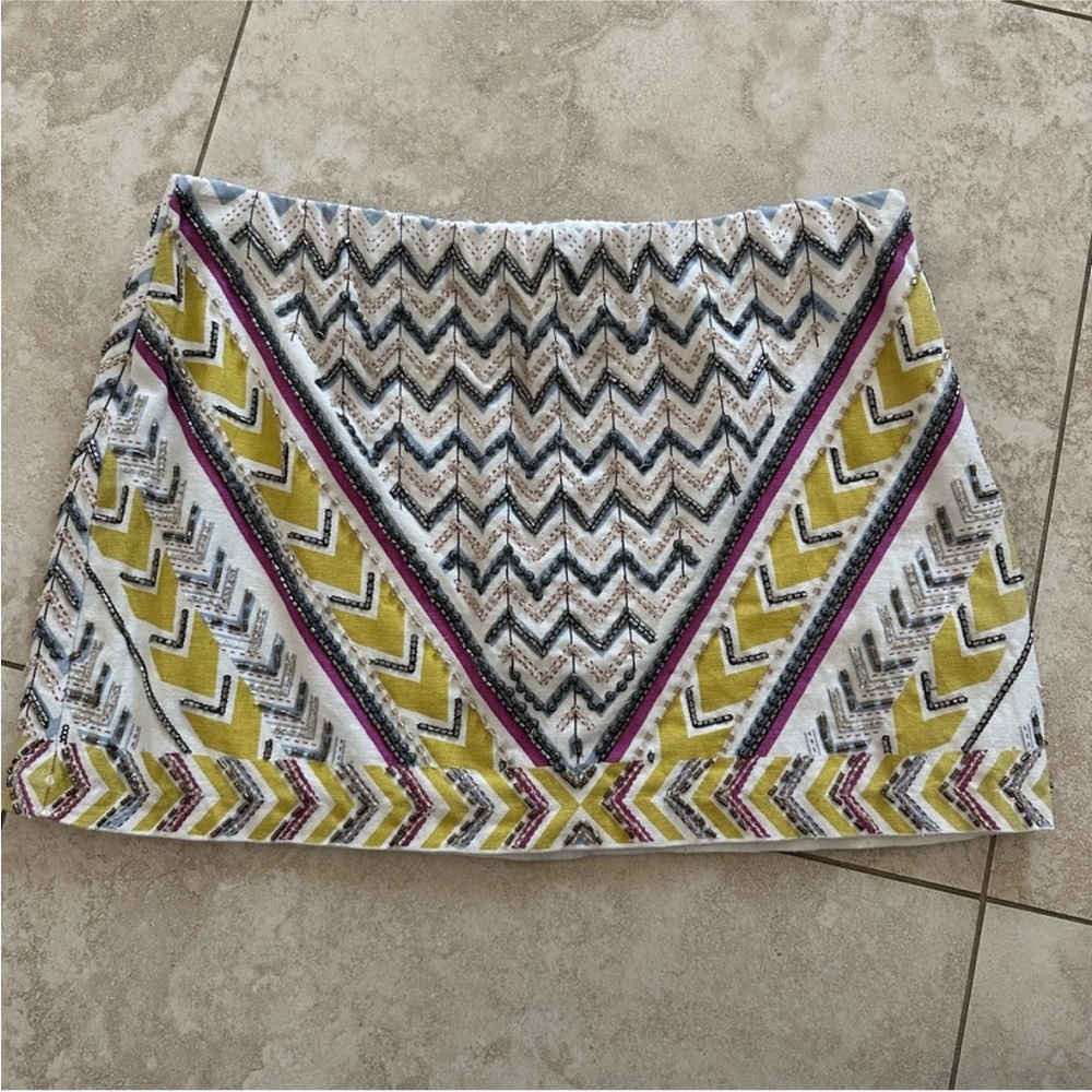 Beaded mini skirt